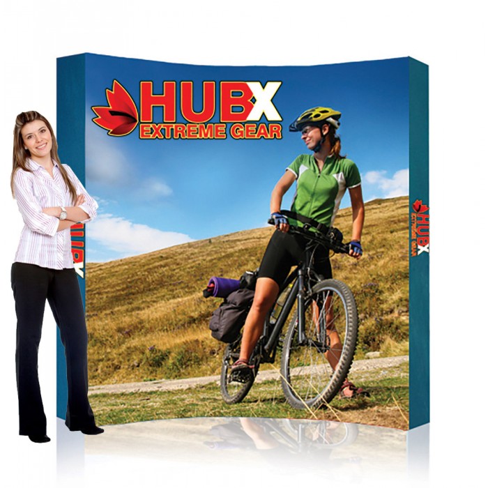 8 ft. RPL Fabric Pop Up Display - 89"h Curve Graphic Package 8 ft. RPL Fabric Pop Up Display - 89"h Curve Graphic Package